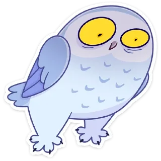 😳 emoji Сова Плюша от @stickers_vk Telegram sticker 13 of 48