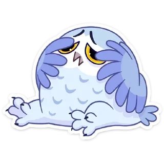 😩 emoji Сова Плюша от @stickers_vk Telegram sticker 24 of 48