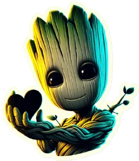 😘 emoji Groot :: @antonovsashka Telegram sticker 20 of 34