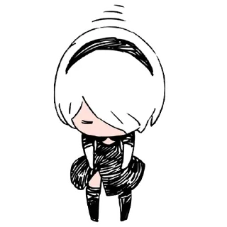 😞 emoji милашка 2B (@dasein0) Telegram sticker 13 of 16