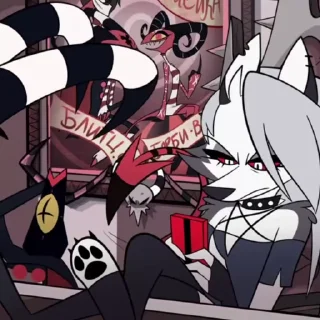 😒 emoji loona & blitzø-helluva boss | @Hazhell00 | ➡️ @Ctikerubot Telegram sticker 5 of 66