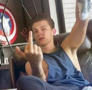 🖕 emoji Том Холланд 💞 Telegram sticker 17 of 54