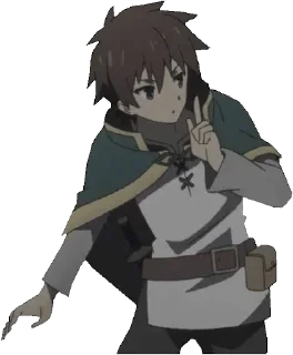 🤫 emoji Kazuma Telegram sticker 24 of 34