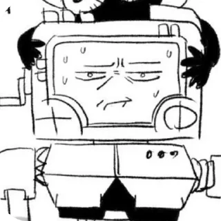 ⚙ emoji « 𝚈𝚘𝚞 𝚍𝚘𝚗𝚎 𝚐𝚊𝚠𝚔𝚒𝚗𝚐? 𝚆𝚎 𝚌𝚊𝚗 𝚜𝚝𝚊𝚛𝚝? 𝙶𝚘𝚘𝚍. » Telegram sticker 1 of 106
