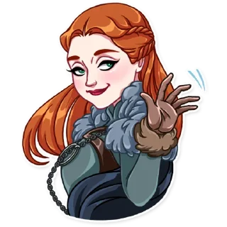 👋 emoji Sansa Stark Telegram sticker 5 of 25