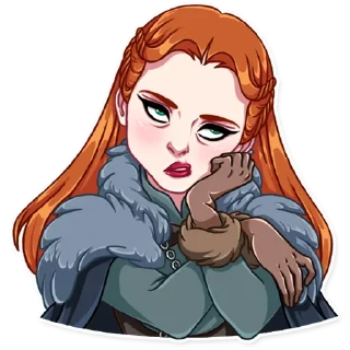 🙄 emoji Sansa Stark Telegram sticker 8 of 25