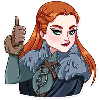 👍 emoji Sansa Stark Telegram sticker 3 of 25