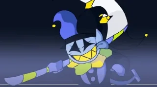 🌟 emoji Jevil VS Sans Telegram sticker 8 of 50