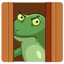 🤨 emoji @TgEmodziBot Concerned Froge emoji by itsRibka Telegram sticker 10 of 25
