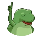 ☝️ emoji @TgEmodziBot Concerned Froge emoji by itsRibka Telegram sticker 24 of 25