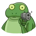 🔫 emoji @TgEmodziBot Concerned Froge emoji by itsRibka Telegram sticker 19 of 25