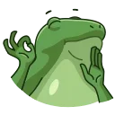 👌 emoji @TgEmodziBot Concerned Froge emoji by itsRibka Telegram sticker 9 of 25