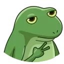 ✌️ emoji @TgEmodziBot Concerned Froge emoji by itsRibka Telegram sticker 5 of 25