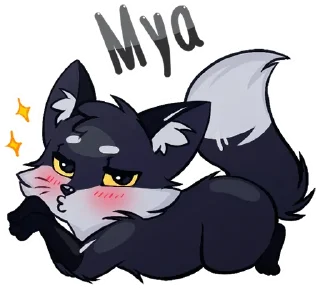 🦊 emoji Тёмная Паппи @TgSticker Telegram sticker 6 of 48