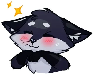 🦊 emoji Тёмная Паппи @TgSticker Telegram sticker 5 of 48
