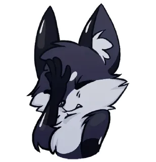 🦊 emoji Тёмная Паппи @TgSticker Telegram sticker 23 of 48