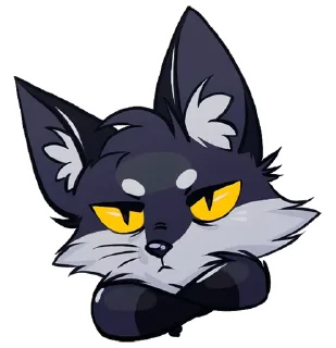 🦊 emoji Тёмная Паппи @TgSticker Telegram sticker 19 of 48