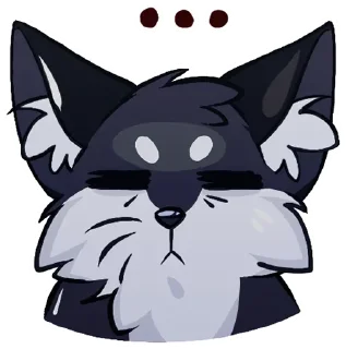 🦊 emoji Тёмная Паппи @TgSticker Telegram sticker 14 of 48
