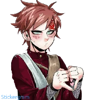 😘 emoji Naruto Official Stickers 6 (Gaara) Telegram sticker 18 of 29