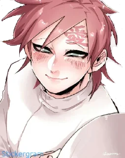 🥰 emoji Naruto Official Stickers 6 (Gaara) Telegram sticker 15 of 29