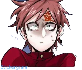 😳 emoji Naruto Official Stickers 6 (Gaara) Telegram sticker 22 of 29