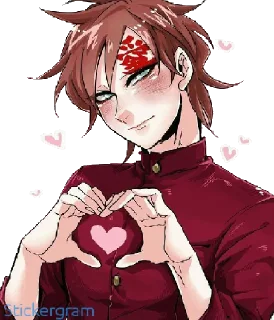 ❤️ emoji Naruto Official Stickers 6 (Gaara) Telegram sticker 19 of 29