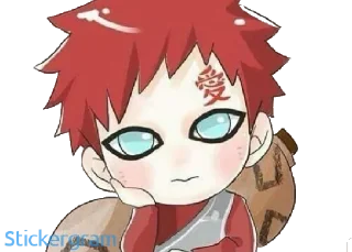 😊 emoji Naruto Official Stickers 6 (Gaara) Telegram sticker 9 of 29