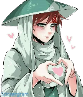❤ emoji Naruto Official Stickers 6 (Gaara) Telegram sticker 20 of 29