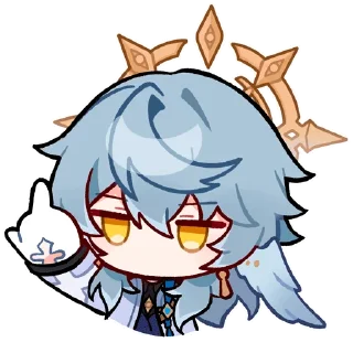 🖕 emoji Sunday chibi @stickersMH Telegram sticker 15 of 62