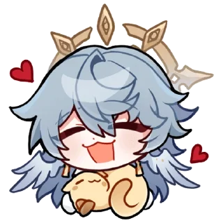 🥰 emoji Sunday chibi @stickersMH Telegram sticker 22 of 62