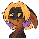 😔 emoji Zazush the Dragonkey(wtf) Telegram sticker 13 of 22