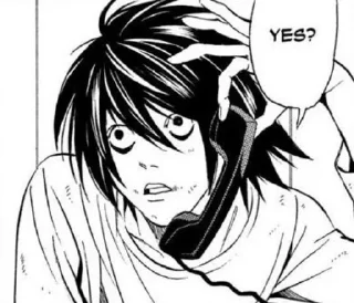 📞 emoji Death Note L Telegram sticker 6 of 29