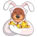 😊 emoji Easter Bear Telegram sticker 7 of 31