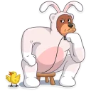 🤔 emoji Easter Bear Telegram sticker 16 of 31