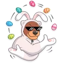 😎 emoji Easter Bear Telegram sticker 10 of 31