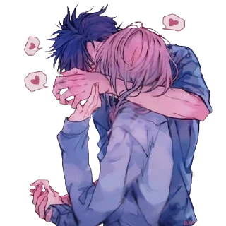 🤗 emoji Обнимашки~ @stikers_animeLove Telegram sticker 5 of 42