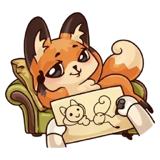 💟 emoji Лиса Telegram sticker 7 of 30