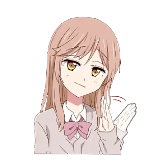 Sticker from Дерзкая тян but mouth is closed