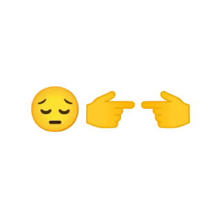 😔 emoji Мы ждём не только больших перемен, но и результатов Telegram sticker 12 of 17