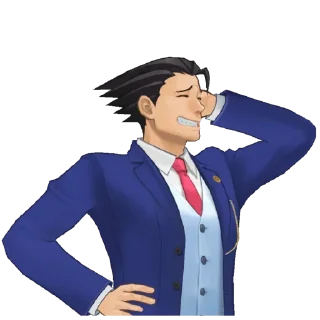 😅 emoji Phoenix Wright: Ace Attorney
Spirit of Justice Telegram sticker 18 of 96