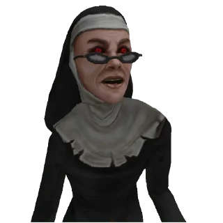 😧 emoji Evil Nun Maze Telegram sticker 1 of 11