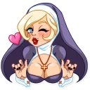Sticker from Naughty Nun