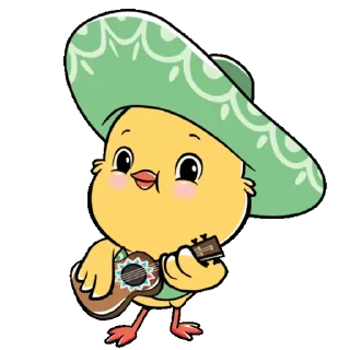 🎸 emoji Chick by @stickerstgrm Telegram sticker 9 of 35