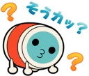 😙 emoji Taiko no Tatsujin LINE Stickers Telegram sticker 5 of 24