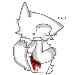 😢 emoji White wolf Telegram sticker 3 of 12