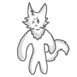👍 emoji White wolf Telegram sticker 4 of 12