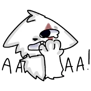 🖼 emoji White wolf Telegram sticker 9 of 12