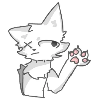 😕 emoji White wolf Telegram sticker 1 of 12