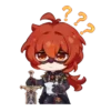 😜 emoji Дилюк Telegram sticker 19 of 20