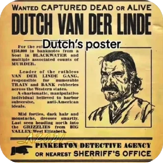 😳 emoji Dutch Van Der Linde ➡️ @Ctikerubot Telegram sticker 4 of 34